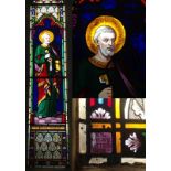 Antique stained glass window – ‘St. Peter’ c1874 by Bazin & Latteux.