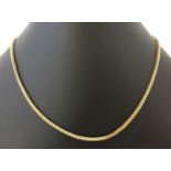 A 9ct gold fox tail necklace.