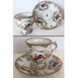 A 19th century Samson hand painted cabinet / coffee cup & saucer.