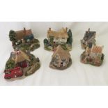 6 boxed Lilliput Lane figurines with Deeds.