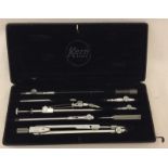 A cased Technical Drawing set by Kern, Aarau, Switzerland.