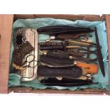 A box of vintage miscellaneous items.