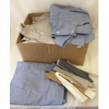 A box of gents vintage shirts and detachable collars.