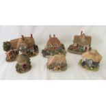 6 boxed Lilliput Lane figurines with deeds.