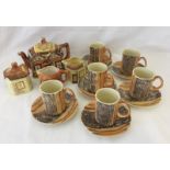 A collection of cottage ware. Together with Price Kensington bark effect coffee mugs and saucers.