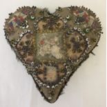 WW1 heart shaped sweetheart cushion.