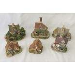 6 boxed Lilliput Lane figurine with Deeds.