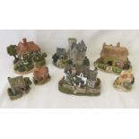 7 boxed Lilliput Lane figurine with Deeds.