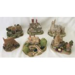 6 boxed Lilliput Lane figurines with Deeds.