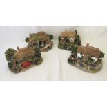 4 boxed Lilliput Lane figurines.