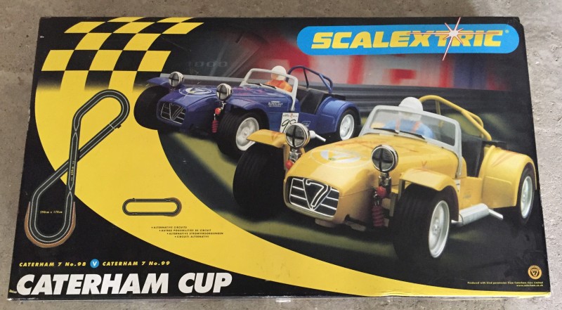 Scalextric set - Caterham Cup.