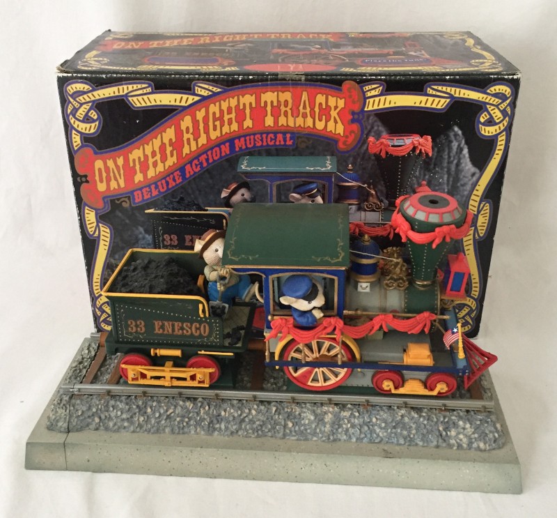 Boxed Enesco 'On the Right Track' musical train.