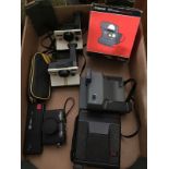 A box of c1970-80's cameras to include Polaroid Instamatic Land Cameras