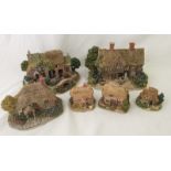 6 boxed Lilliput Lane figurines, boxed and with deeds.