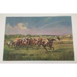 An unframed " The Derby 1968" horse racing print by John King.