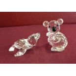 2 boxed Swarovski Crystals - Sea Lion & Koala Bear.