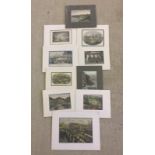 A quantity of unframed prints and coloured etchings.