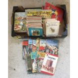 A box of vintage children's books.