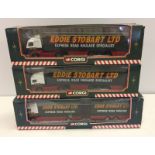 3 boxed Corgi Eddie Stobart lorries.