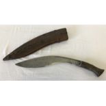 WW1 Kukri knife and sheath.