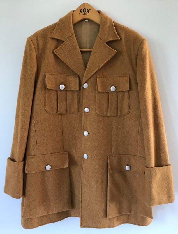 A modern German WW2 style tan wool tunic.