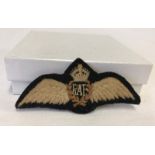 RAF WWII Free forces half size Pilots wings .