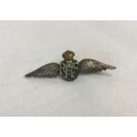 A WWII RAF sweetheart enamelled wings brooch.