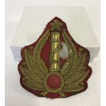 An Italian WWII Officers Bullion cap badge.