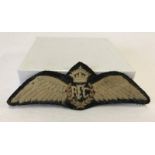 Royal Flying Corps WWI pilots cloth wings.