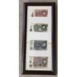 A set of 4 Bank of Fulham bank notes from Daley Enterprises and picturing Arthur Daley.