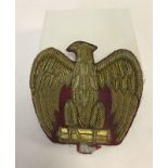 An Italian WWII Officers Bullion cap badge.