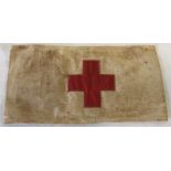 A WWI German Red Cross armband with Bavi 1915 Issue stamp.