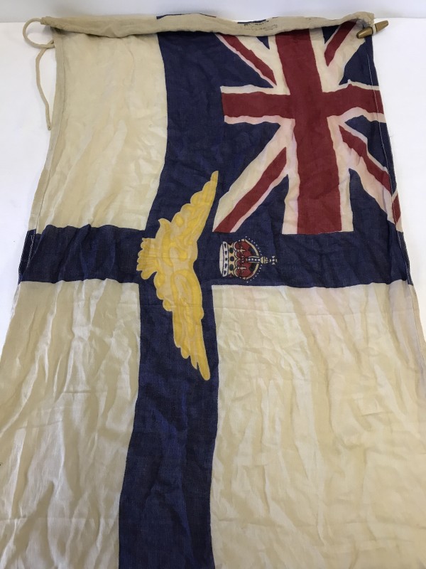 An RAF 1918 flag, stamped Air Ministry.