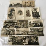 14 vintage military photographs & postcards.