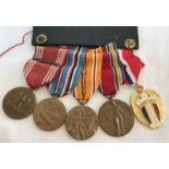 WW2 United States medal group with copy of discharge certificate.