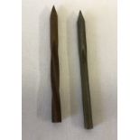 A pair of WWI Aeriel Flechette darts made by Rolls Royce for the Royal Flying Corps.