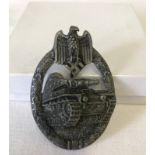 A German Panzer assault badge.