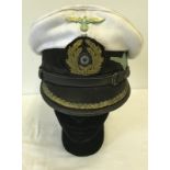 A German Kriegsmarine Officers peaked cap.