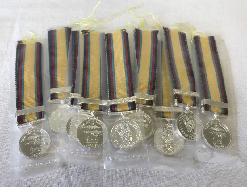 10 miniature Gulf War 1 medals
