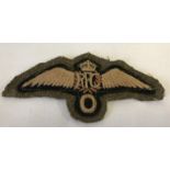 Royal Flying Corps Pilots wings but with added "O" for observer qualification.