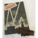 A WW2 piece of shrapnel & Assault on Norwich book.