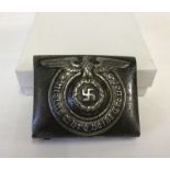 A German WWII Waffen SS belt buckle.