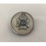 A Victorian 60th Rifles Officers horse bit boss or martingale badge.