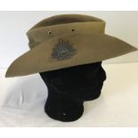 An Australian slouch hat.