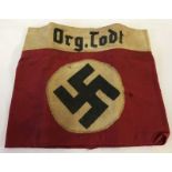 A German WWII ORG. TODT armband.