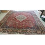 A large vintage "Kandahar" worsted wool rug.