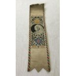 A Queen Victoria diamond jubilee commemorative silk bookmark.