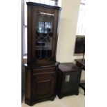 A solid wood dark oak Old Charm style corner unit.