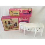 A boxed Sindy dining room table and chairs.