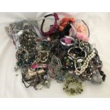 A large quantity of modern costume jewellery. To include necklaces , bangles and earrings.